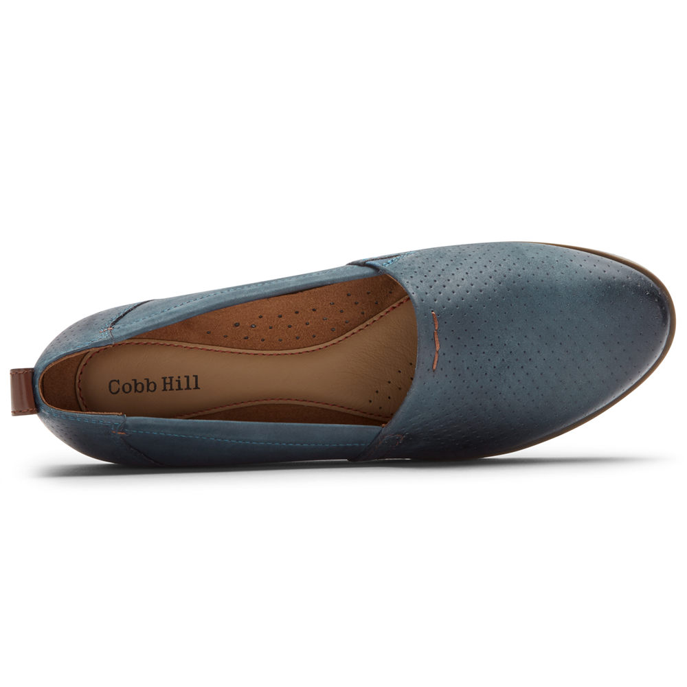 Rockport Slip-On For Womens Blue - Cobb Hill Laci - RD9263180